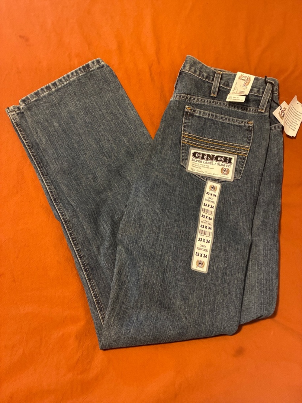 Cinch Men's Slim Fit Blue Denim Jeans